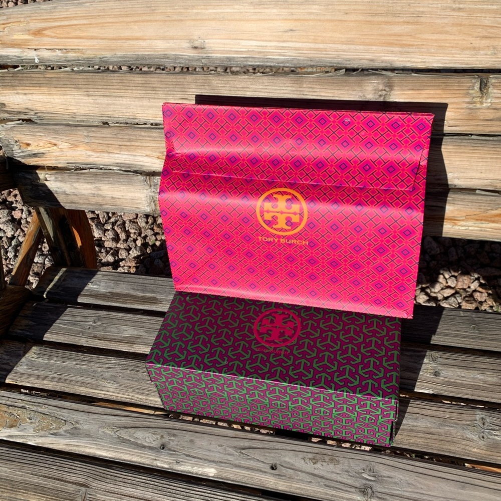 TWO***Tory Burch gift bag and shoe box (empty)